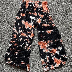 Earthbound Yoga Pants Women Small Tie Dye Wide Leg Indie Boho Flowy Hippie Pants